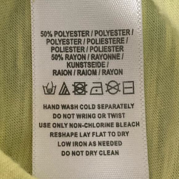 Anthropologie Pure + Good Yellow Twist Knot Front Sz Medium Closet Staple Summer - Picture 6 of 6